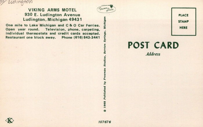 Viking Arms Inn (Viking Arms Motel) - Old Postcard